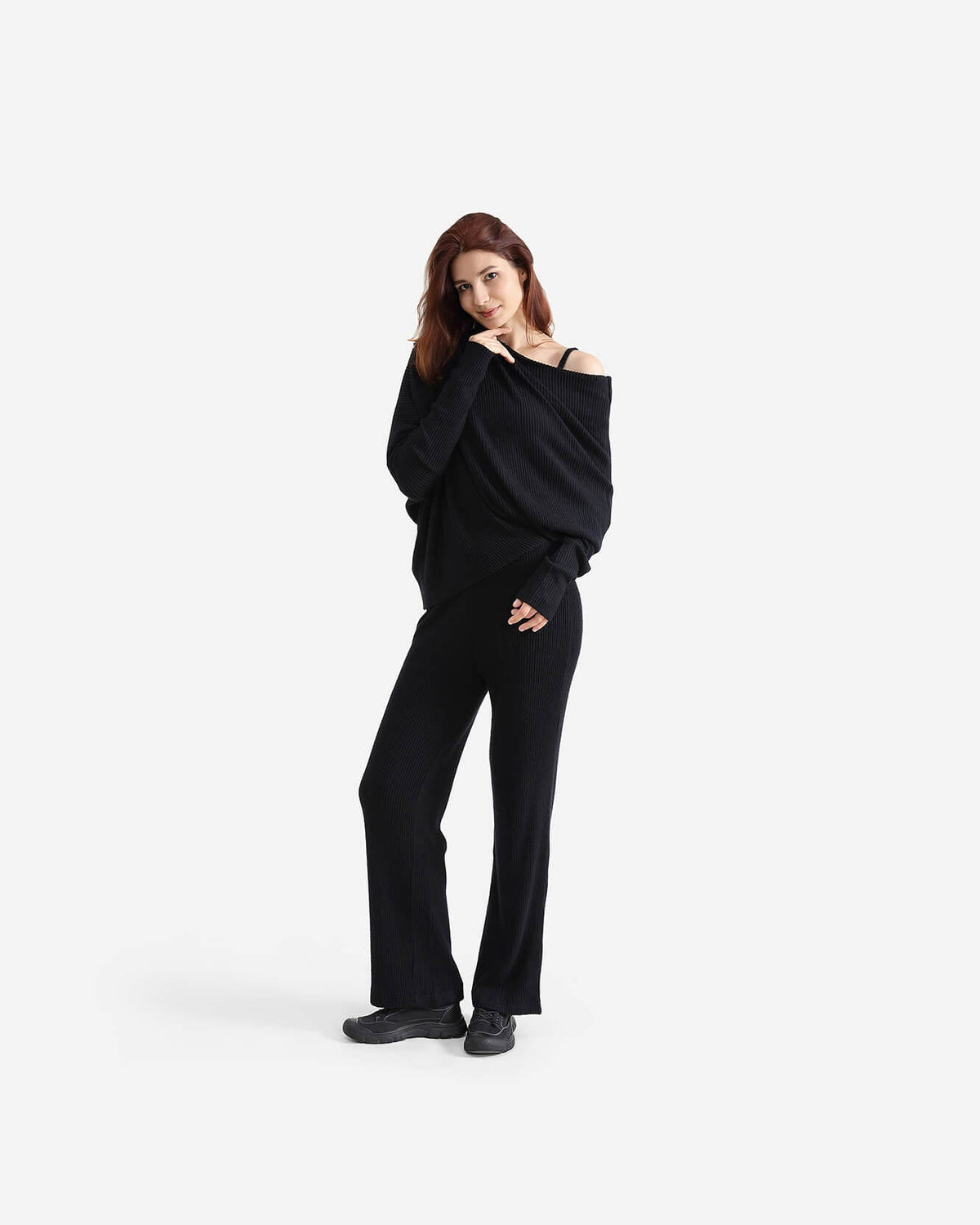Cloud Knit Wide Leg Pants