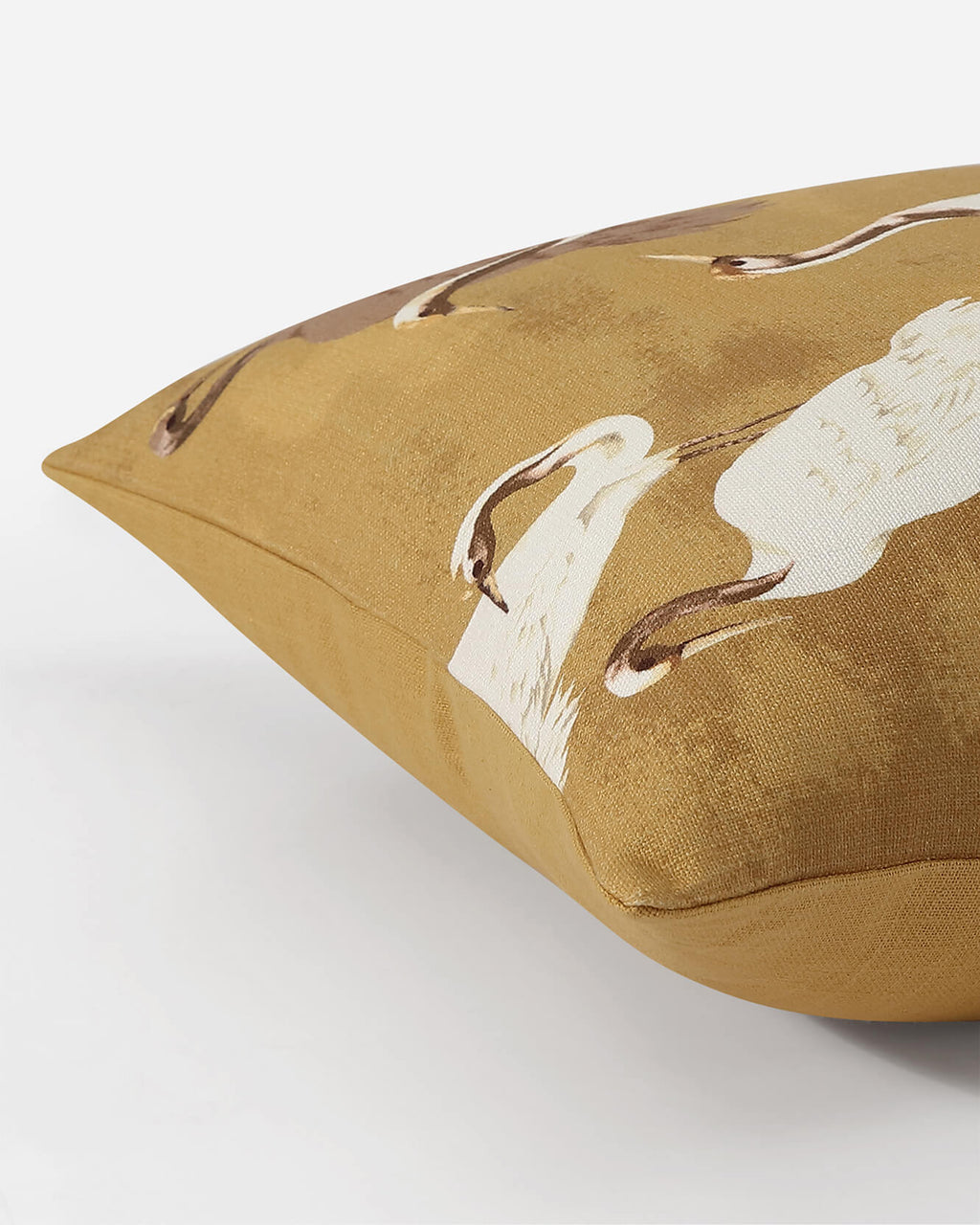 Golden Crane Throw Pillow