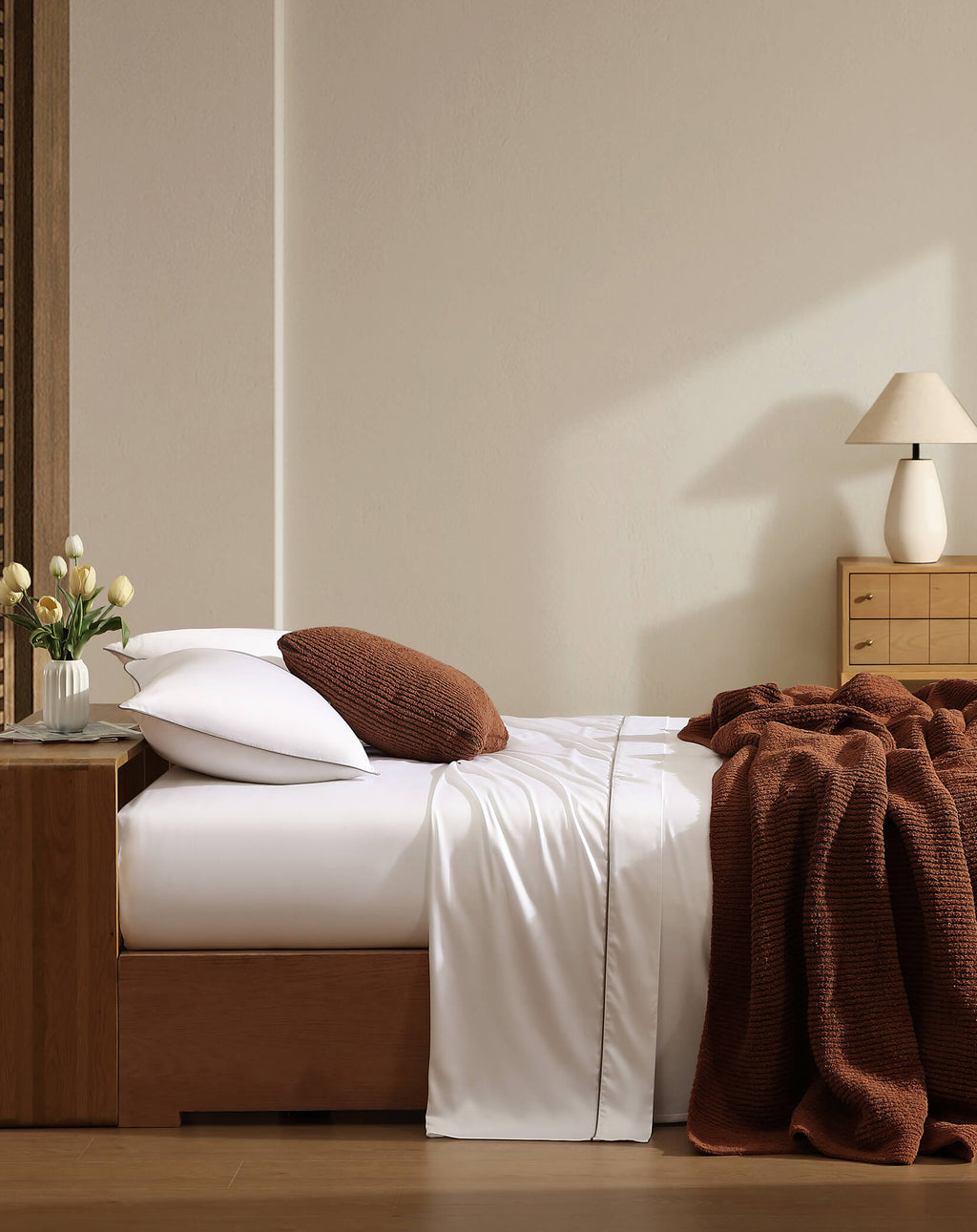 Bamboo Viscose Luxe Sham Set with Piping