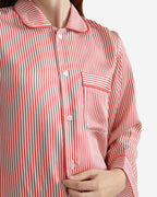 Silky Lyocell Long Striped Pajama Set
