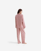 Silky Lyocell Long Striped Pajama Set