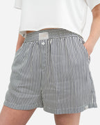 Silky Lyocell Striped Boxer Shorts