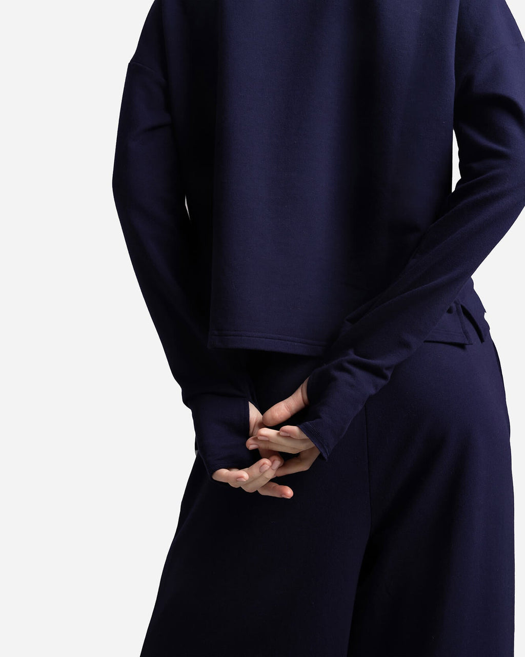 Light French Terry Long-Sleeved Top