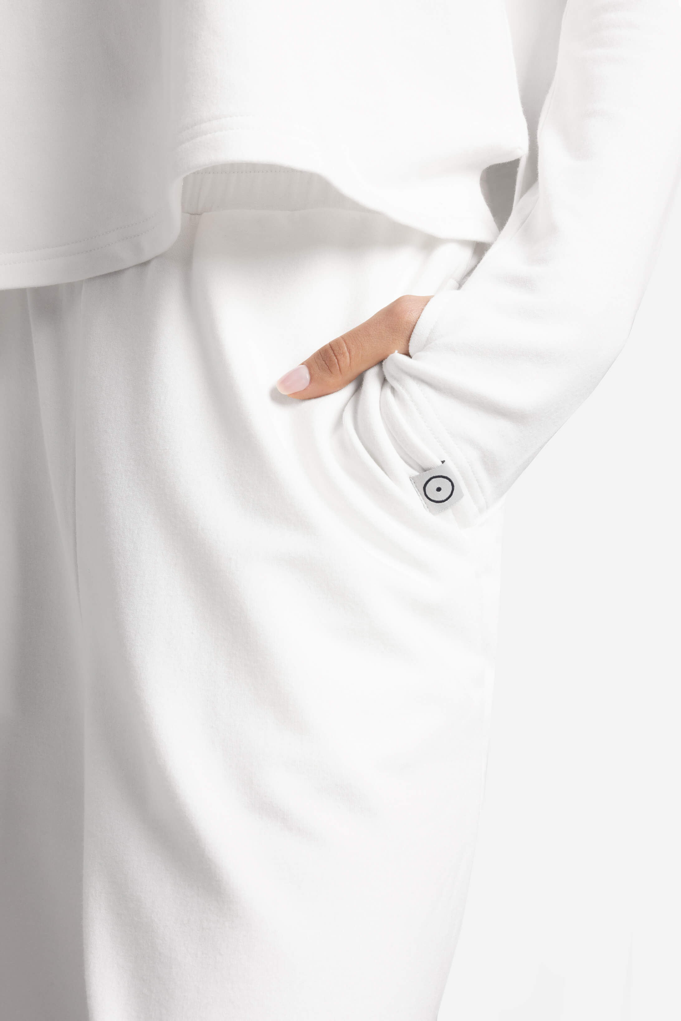 Light French Terry Long-Sleeved Top