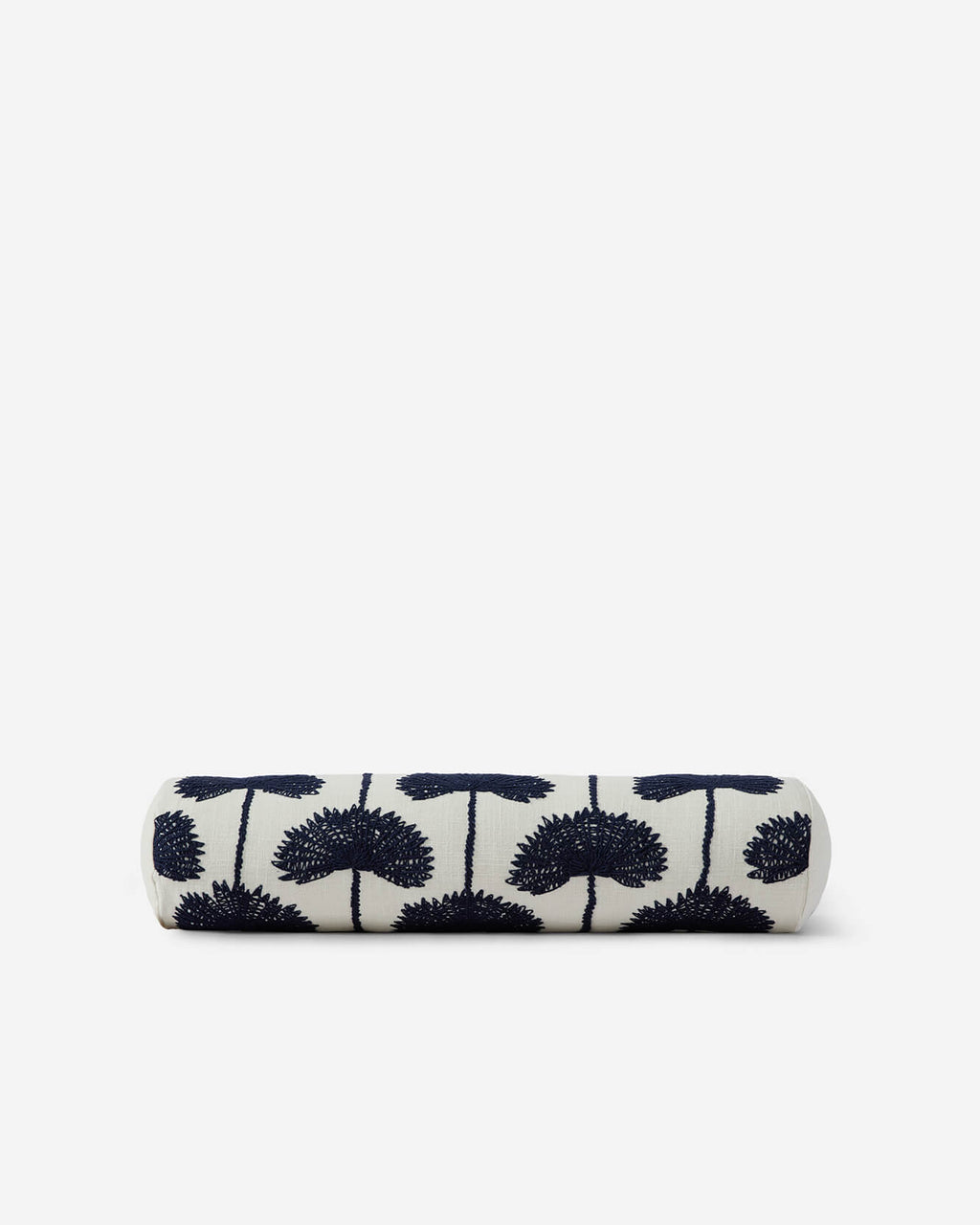 Palm Leaf Embroidered Bolster Pillow