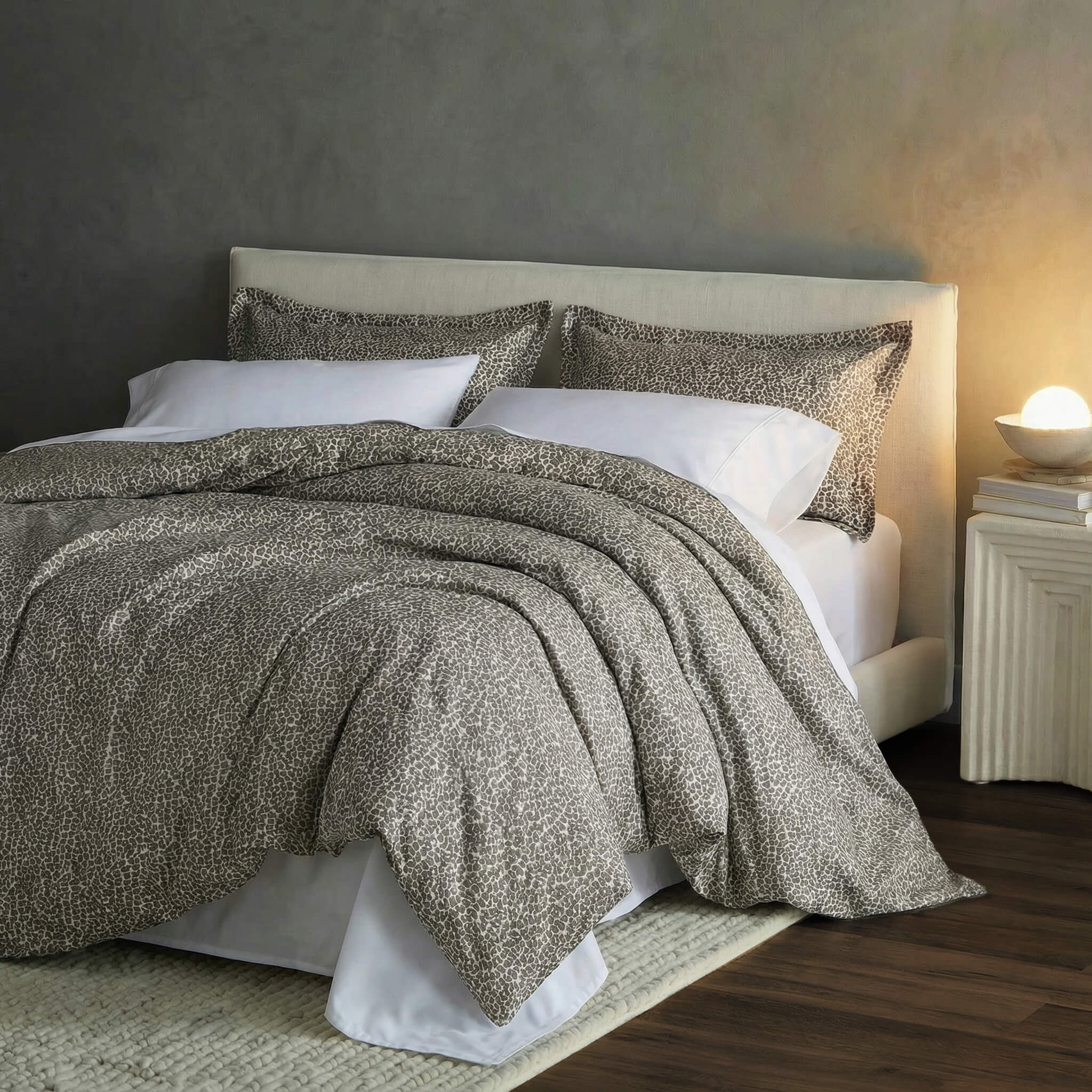 Silky Lyocell Leopard Print Sham Set | Last Chance
