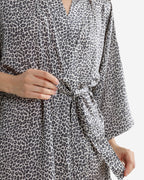 Silky Lyocell Leopard Print Kimono | Last Chance