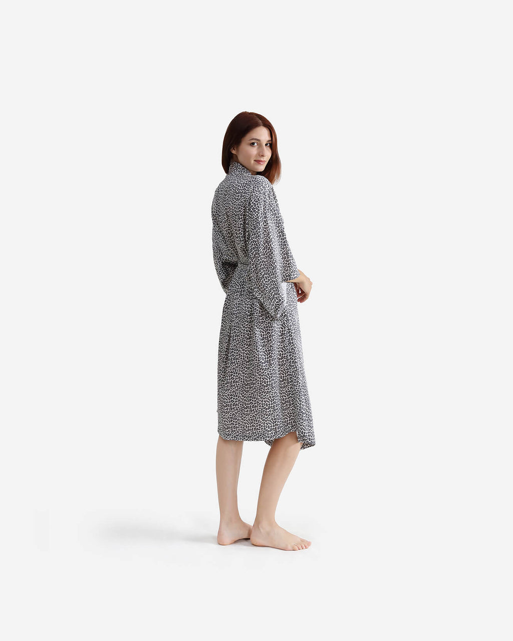 Silky Lyocell Leopard Print Kimono | Last Chance