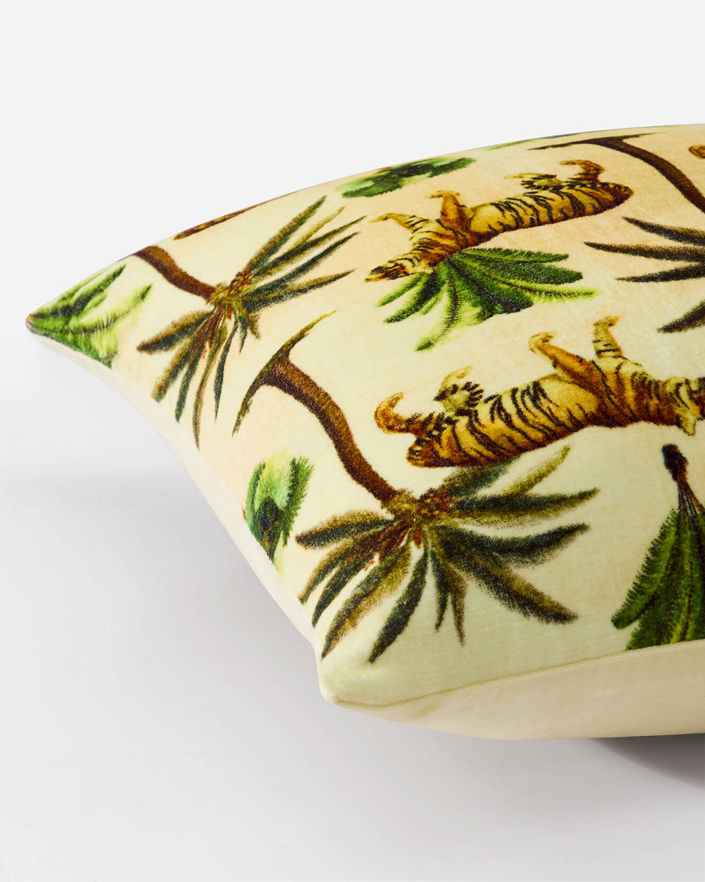 Velvet Tiger Throw Pillow