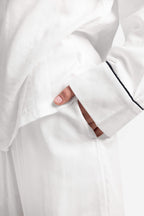 Woven Cotton Long Pajama Set