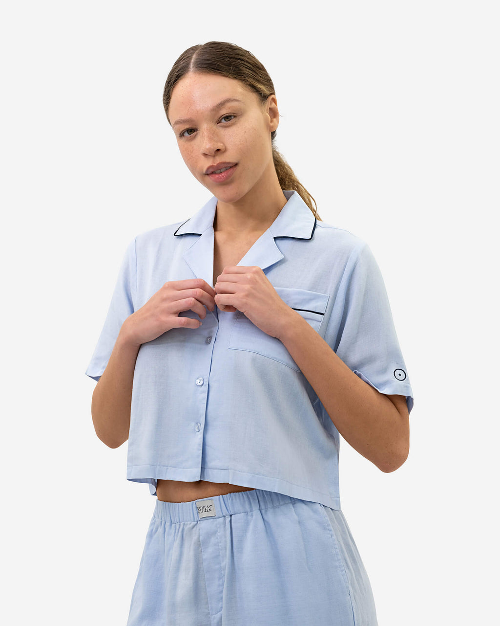 Woven Cotton Short Pajama Set