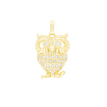Owl Pendant 14K Anklet Gold Filled Cubic Zirconia Charm Rope Chain Set 10" WomenJewelry