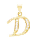 Alphabet A-Z Initial Letter CZ Pendant 14K Gold Filled Box Chain Set 18" 20" 24" Women Necklace Set