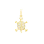 Turtle Pendant 14K Anklet Gold Filled Cubic Zirconia Charm Rope Chain Set 10" WomenJewelry