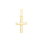 Cross Pendant 14K Anklet Gold Filled Cubic Zirconia Charm Rope Chain Set 10" Women Jewelry