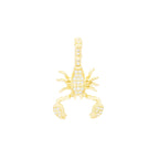 Scorpion Pendant 14K Anklet Gold Filled Cubic Zirconia Charm Rope Chain Set 10" WomenJewelry