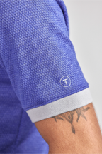 Short Sleeve Sweater Polo Contrast | Cobalt