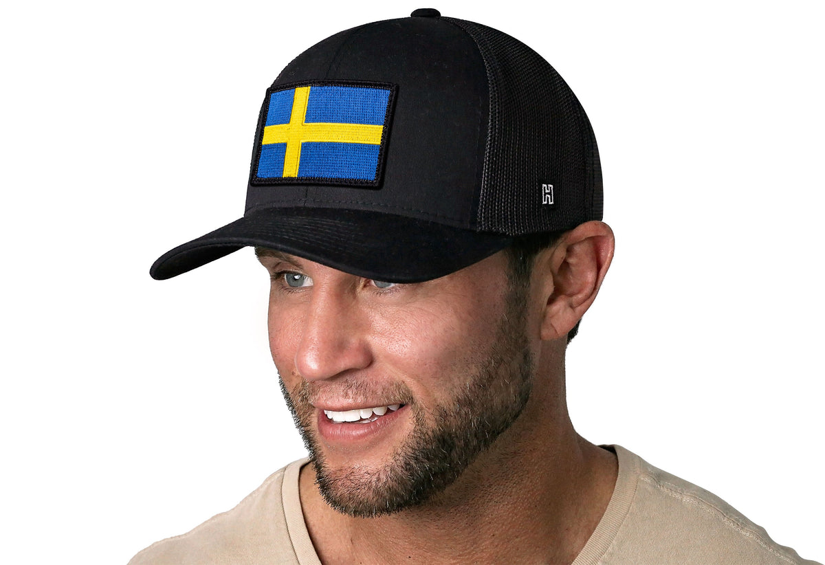 Sweden Flag Trucker Hat  |  Swedish Snapback
