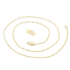Owl Cubic Zirconia Pendant With Necklace Set 14K Gold Filled
