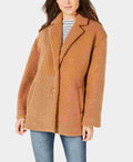 Collection B Women's Winter Faux Fur Coat Brown Size X-Small