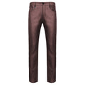 Barocco Versatile Vogue Men's Metallic Jeans - Wine