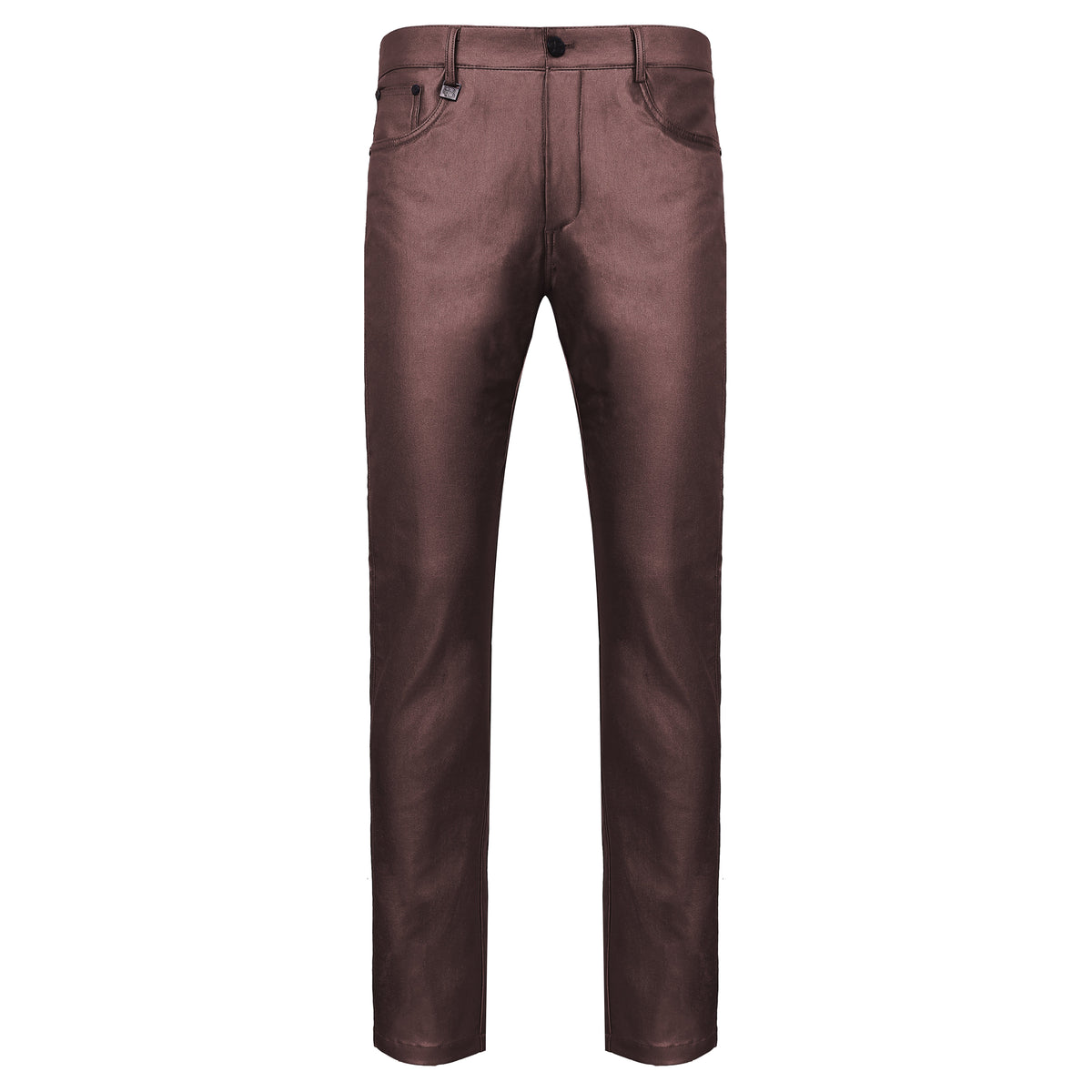 Barocco Versatile Vogue Men's Metallic Jeans - Wine
