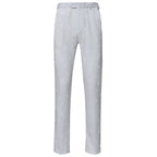 Barocco Dapper Details Men's Stretch Dress Pants - White/Silver