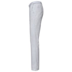 Barocco Dapper Details Men's Stretch Dress Pants - White/Silver