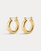 Baby Amalfi Tube Hoops- Gold