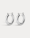 Baby Amalfi Tube Hoops- Silver