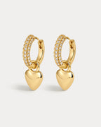 Puffy Heart Huggies- Gold
