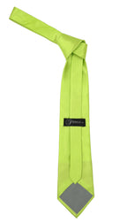 Solid Color Neck Tie Green Neon Necktie