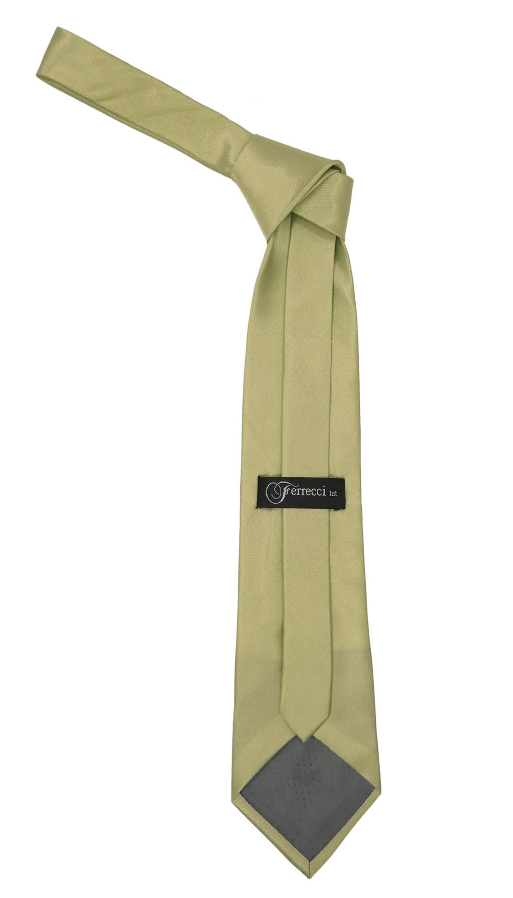 Premium Microfiber Pale Olive Necktie