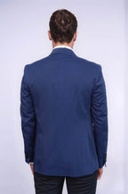 Dot-Patterned Navy Tuxedo - Wessi