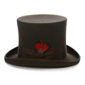 Brown Wool Felt Top Hat for Men & Women | Ferrecci
