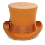 Orange Wool Felt Top Hat for Men & Women | Ferrecci