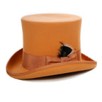 Orange Wool Felt Top Hat for Men & Women | Ferrecci