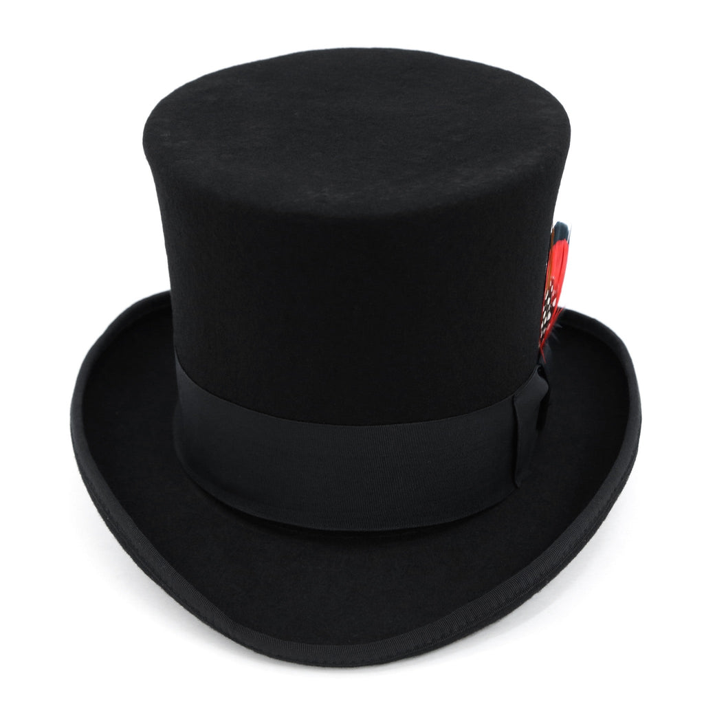 Black Wool Felt Top Hat for Men & Women | Ferrecci