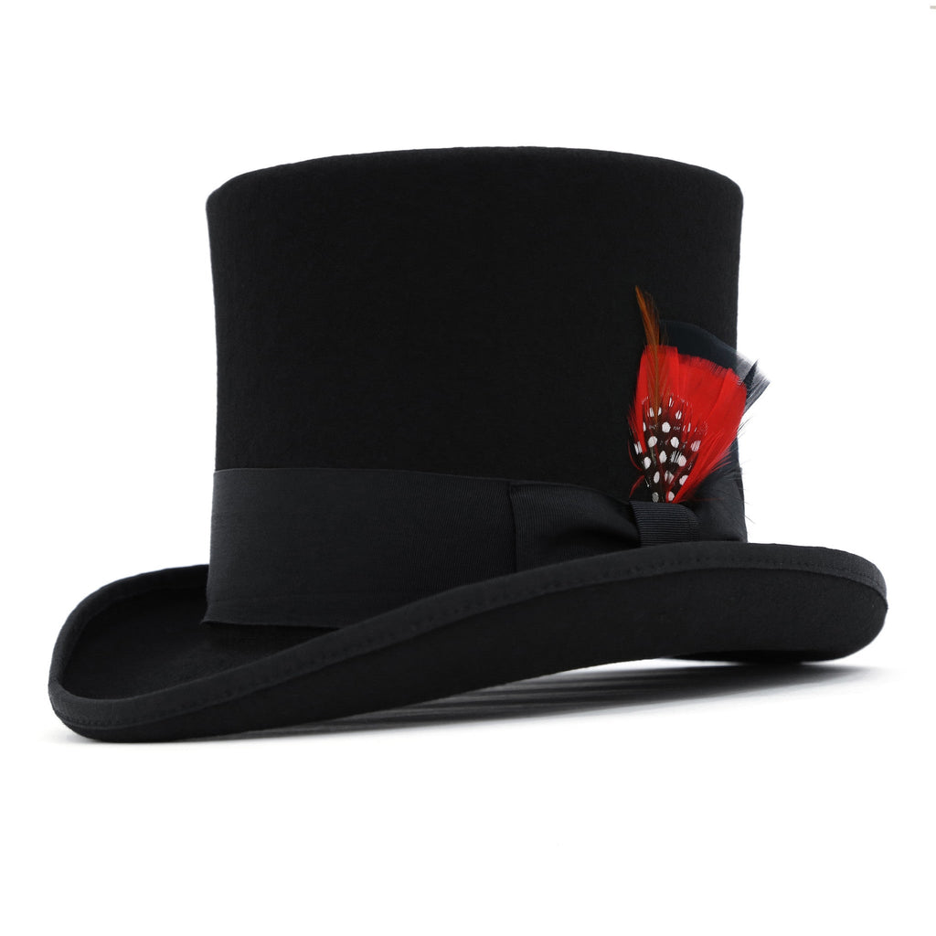 Black Wool Felt Top Hat for Men & Women | Ferrecci