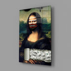 Modern Mona Lisa Glass Wall Art || Designer Collection