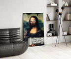 Modern Mona Lisa Glass Wall Art || Designer Collection