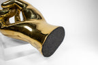 Horns Up or Rock On Hand Sign Sculpture in Brass