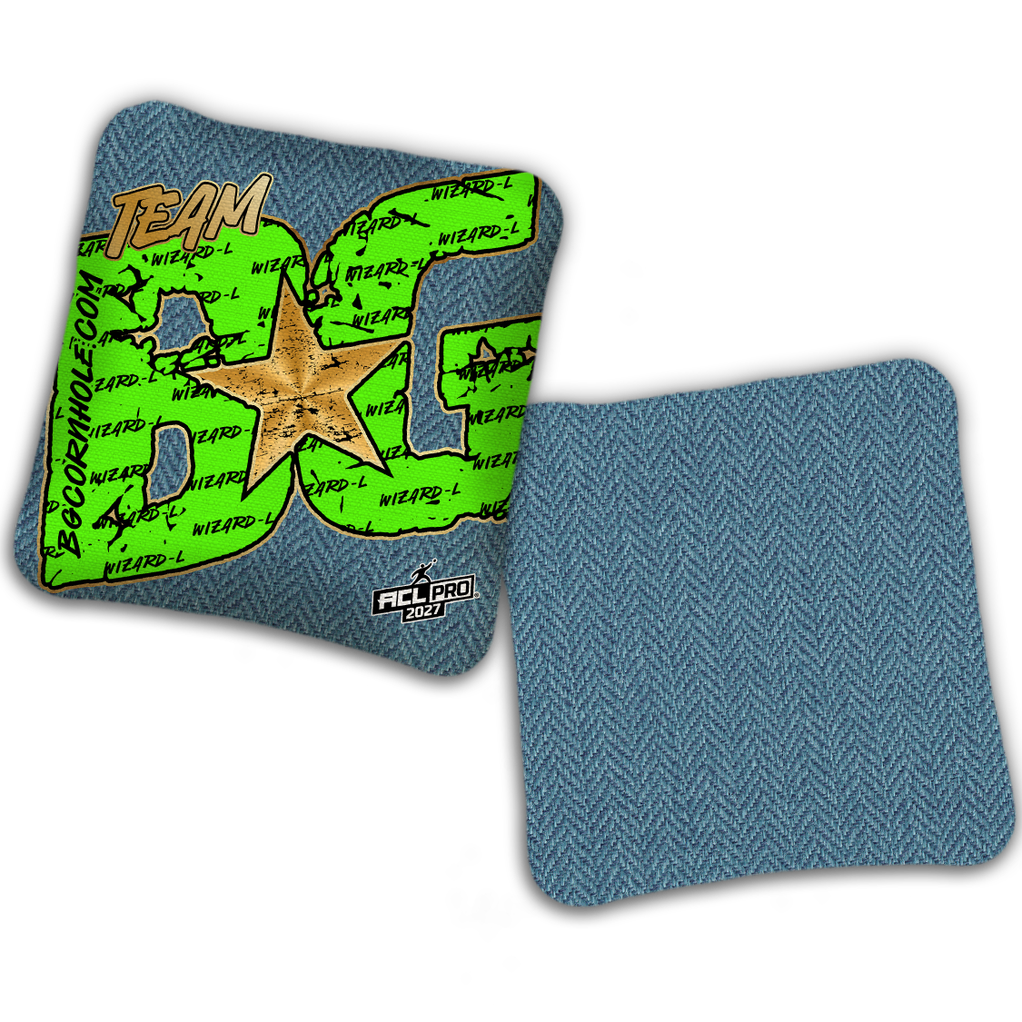 2027 ACL - BG Wizard L "Big BG Colormatch" - Pro Stamped Cornhole Bags - SET OF 4 BAGS