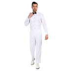 Premium Regular Fit White Tuxedo Dress Pants