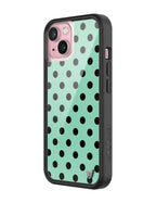 Polka Dot | Turquoise and Black iPhone Case