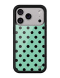 Polka Dot | Turquoise and Black iPhone Case