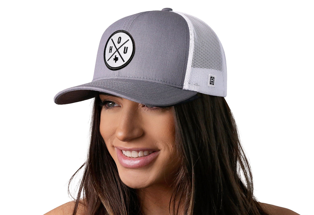Houston Trucker Hat  |  White Patch HOU X Snapback