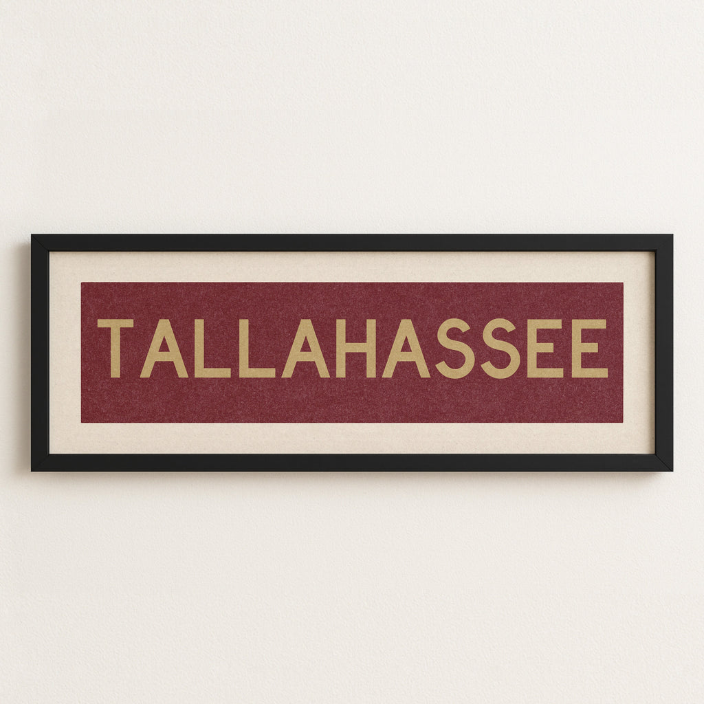 Framed Tallahassee Garnet Bus Scroll