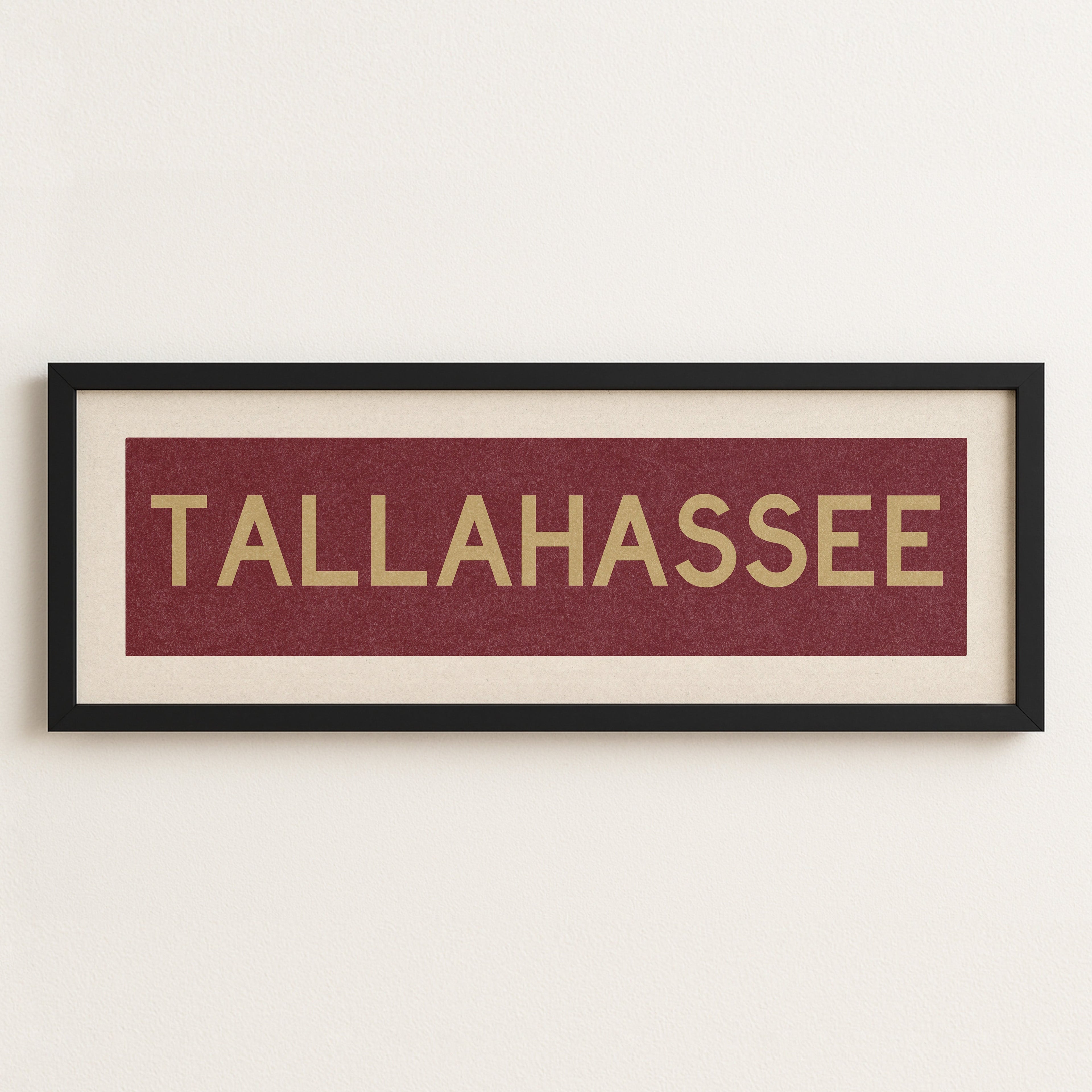 Framed Tallahassee Garnet Bus Scroll