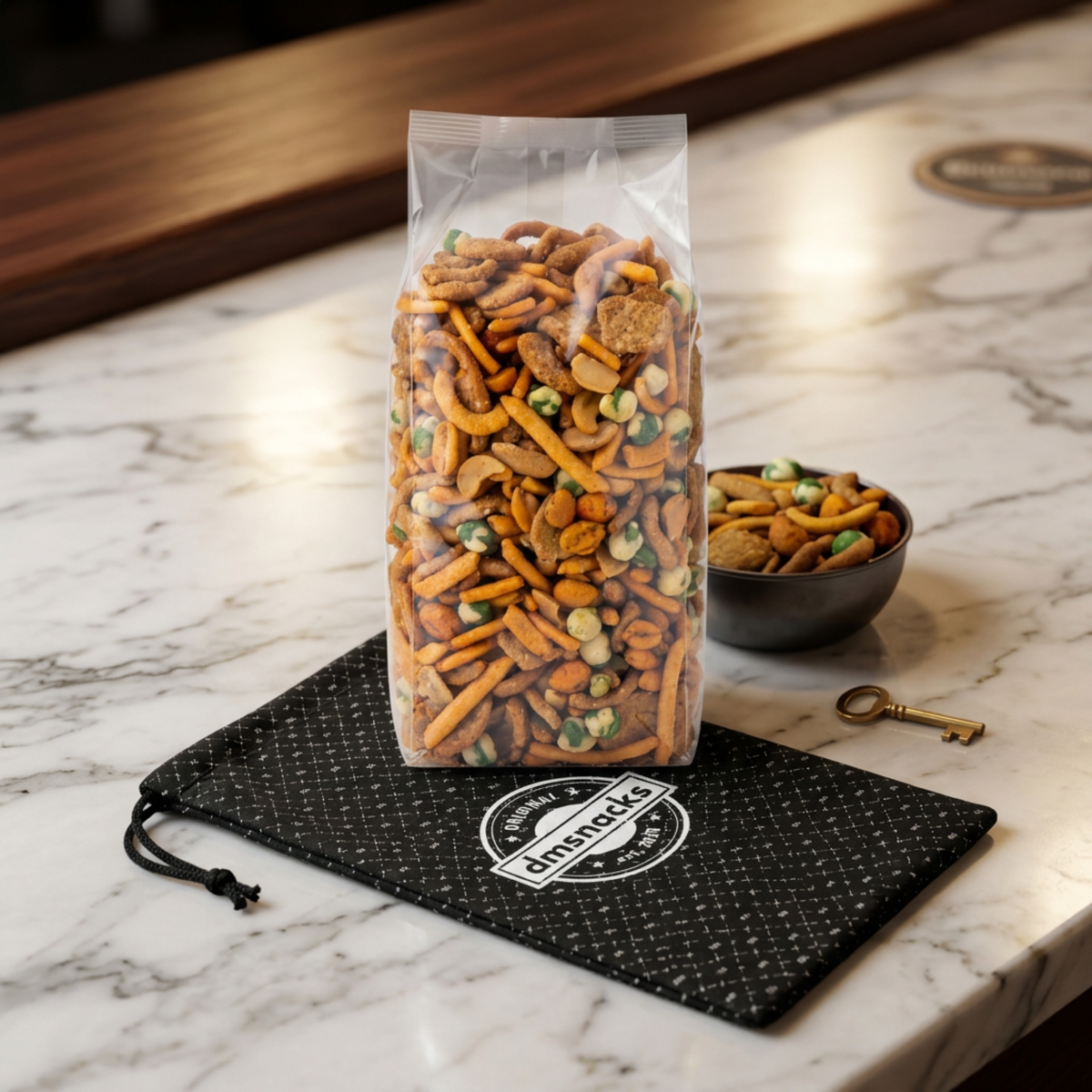Taproom Spicy Nut Mix – 1 Pound Bar Snack Blend in Canvas Gift Bag